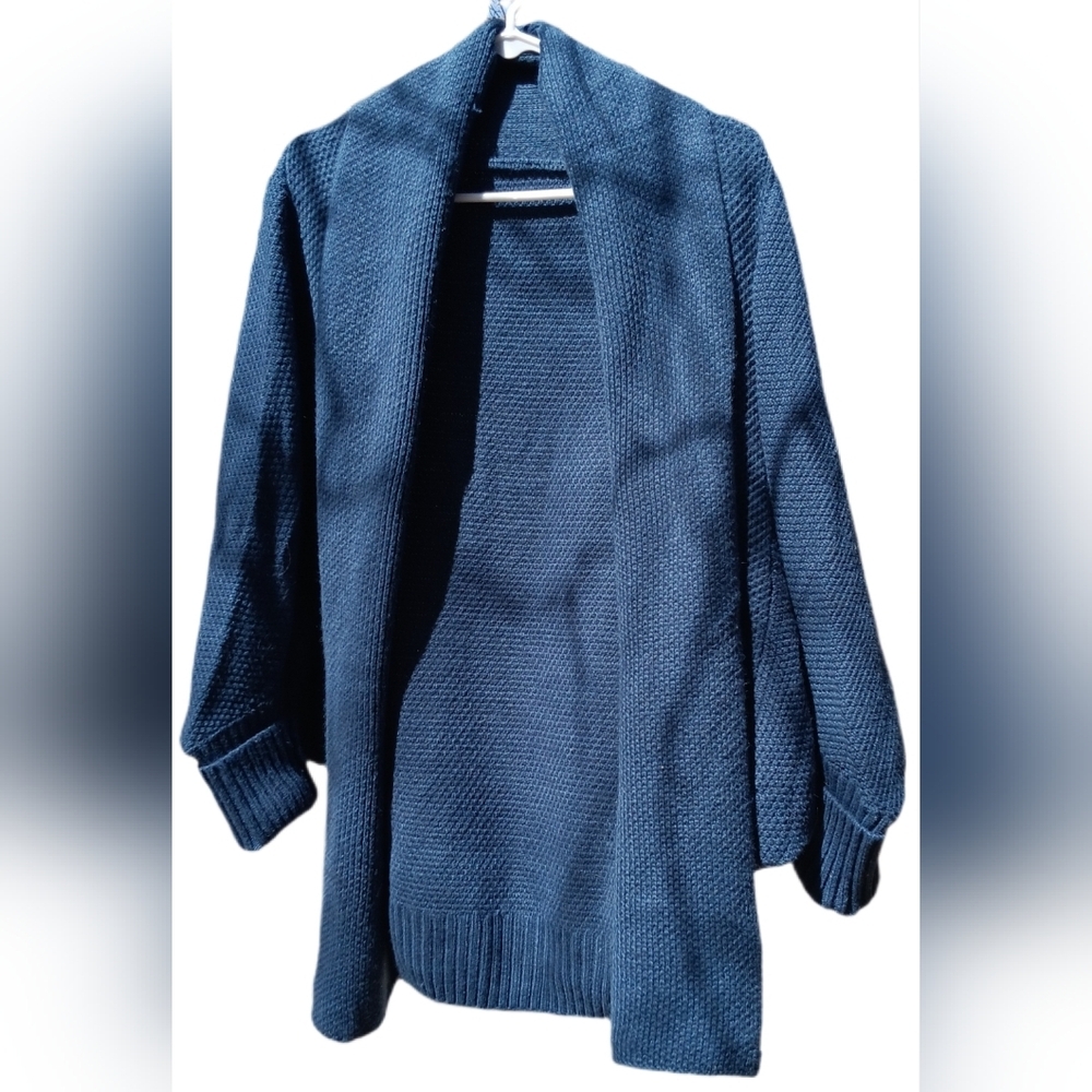 Cardigan Sweater Heavy Navy Blue Size M
